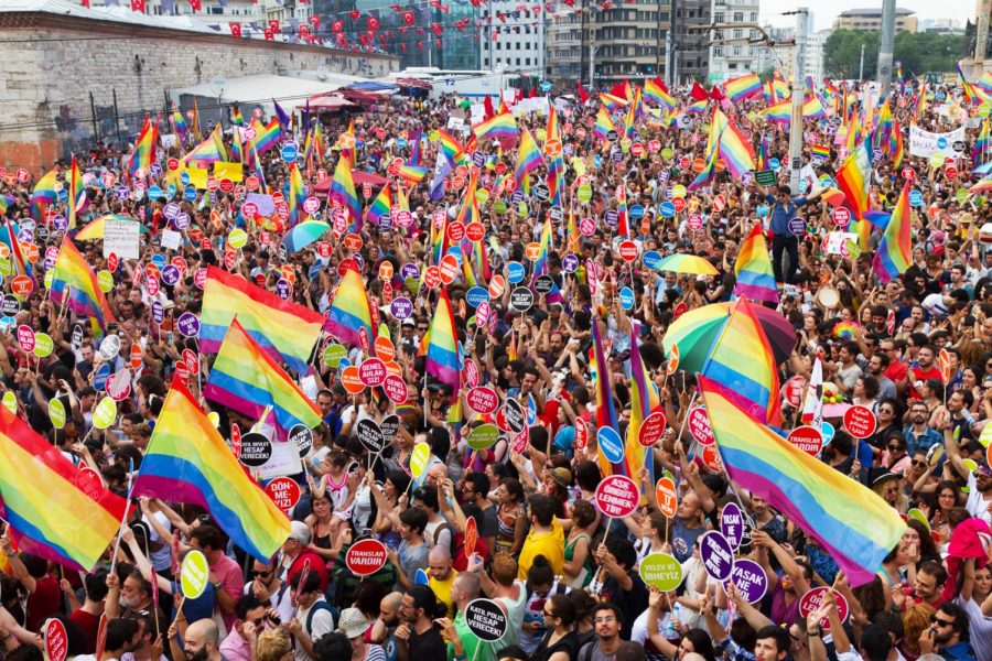 People March in Support of Gay Pride in Turkey