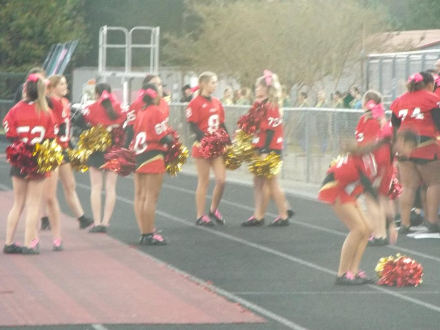 Homecoming Football Game Varsity Cheerleaders