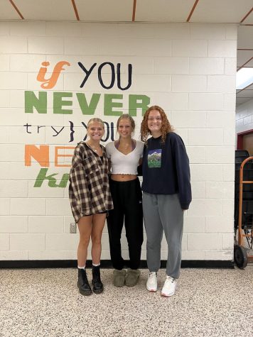 GHS Field Hockey Captains from left to right; Channy Johnson, Ainslee Brown, Kareena Fergunson