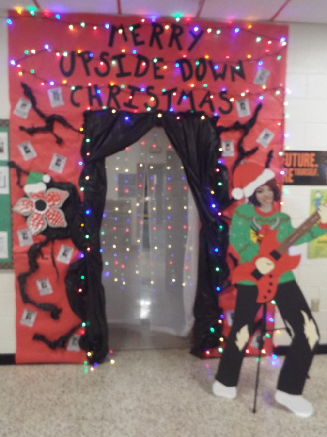 1st Place Winner C149 - Ms. Leszczynski and students for their take on a Merry Upside Down Christmas